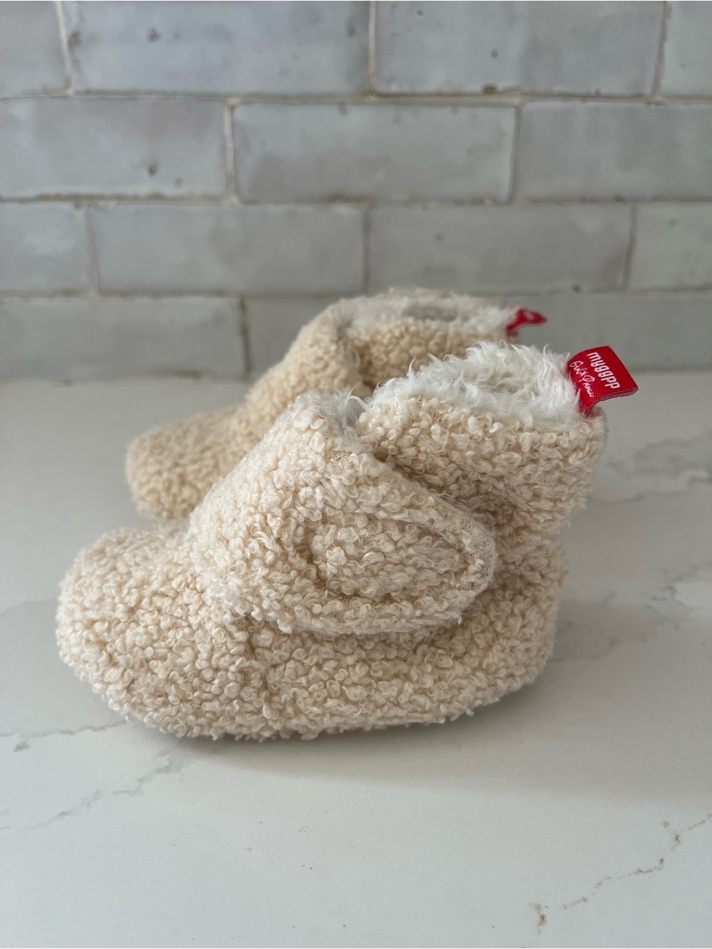 Baby Cream Cozy Sherpa Infant Booties
